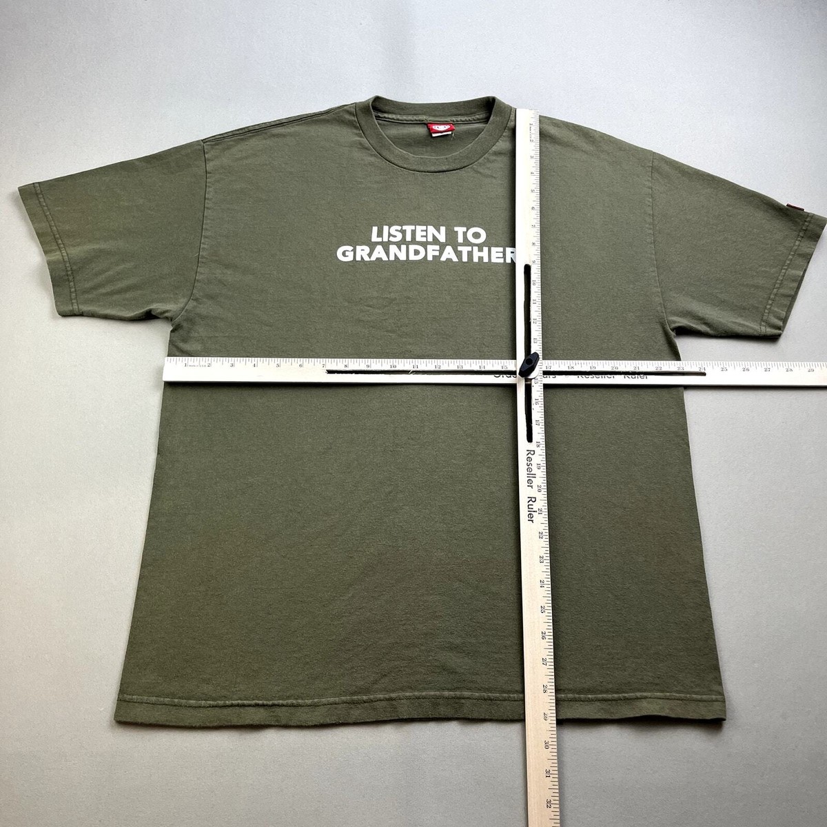 Vintage Element T-Shirt Mens XL Olive Green Listen To