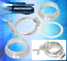 2.5" Exhaust Turbocharger V-Band Flange Clamp Custom Header Manifold Pipe Kit