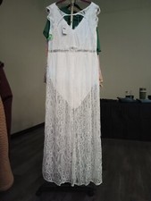 Fashion Nova White Bryleigh Lace Dress 2X