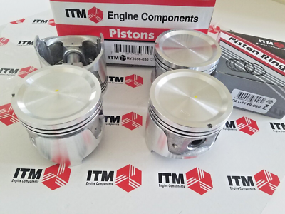 Pistons & Rings Set +030 O/S Fits Datsun L18, L20B 200SX, 610, 620