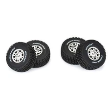 Pro-Line PRO1025310 Mirage TT F/R Tires Mounted 12mm Hex Satin Silver Impulse (4