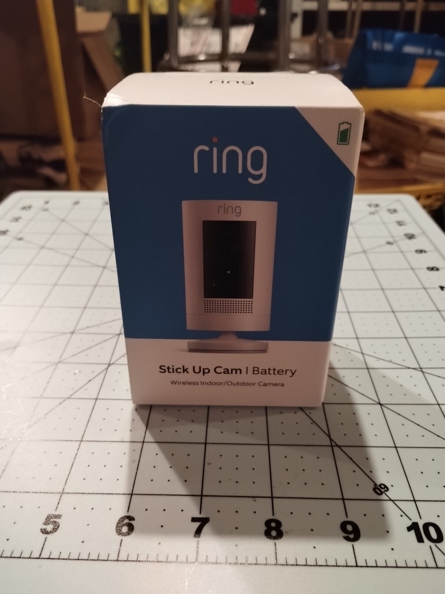 NEW- Ring Stick Up Cam Battery HD security camera with NEW- Ring Stick Up Cam Battery HD security camera with
