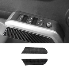 Carbon Fiber Interior Front Door Panel Cover Trim For Toyota Tacoma 2016-2022
