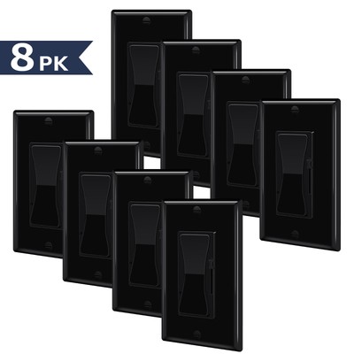 8 Pack Single Pole or 3-Way for LED/600W Incandescent ETL Black Dimmer