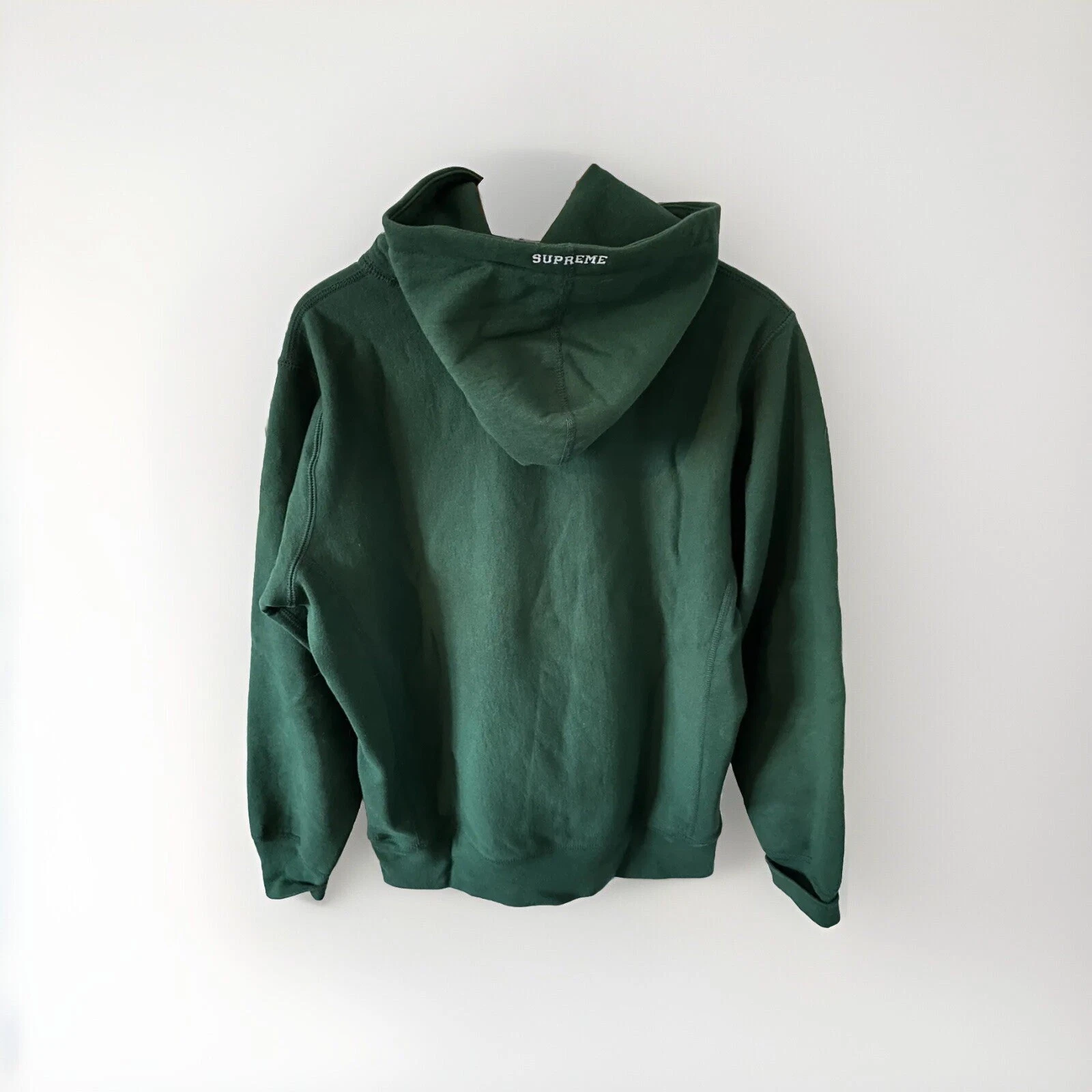 Felpa con cappuccio Supreme S logo 2019 Deadstock verde medio