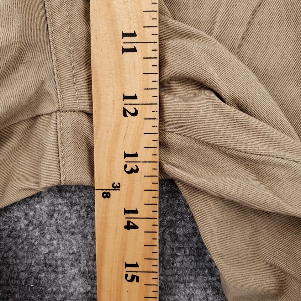 Volcom Shorts Mens 34 Beige Bermuda Flat Front Zip Fly Casual Hiking Outdoor - Image 4 of 4