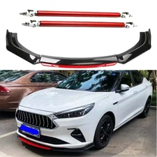 Front Bumper Lip Body Kit Splitter Spoiler Glossy Black Red For Ford Fusion Mond