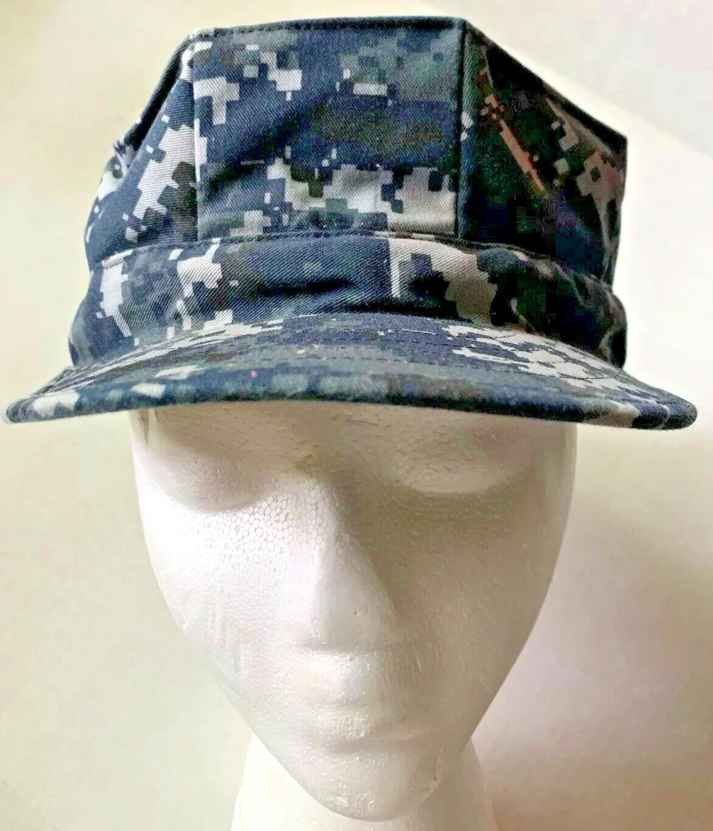 US NAVY DIGITAL CAMO 8 POINT WORKING UTILITY HAT, SIZE 7.25, 7 1/4, NEW NWOT