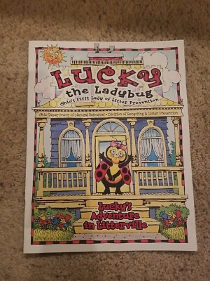 2001 LUCKY the LADYBUG, DO NOT LITTER, OHIO. ODNR VTG Activity book