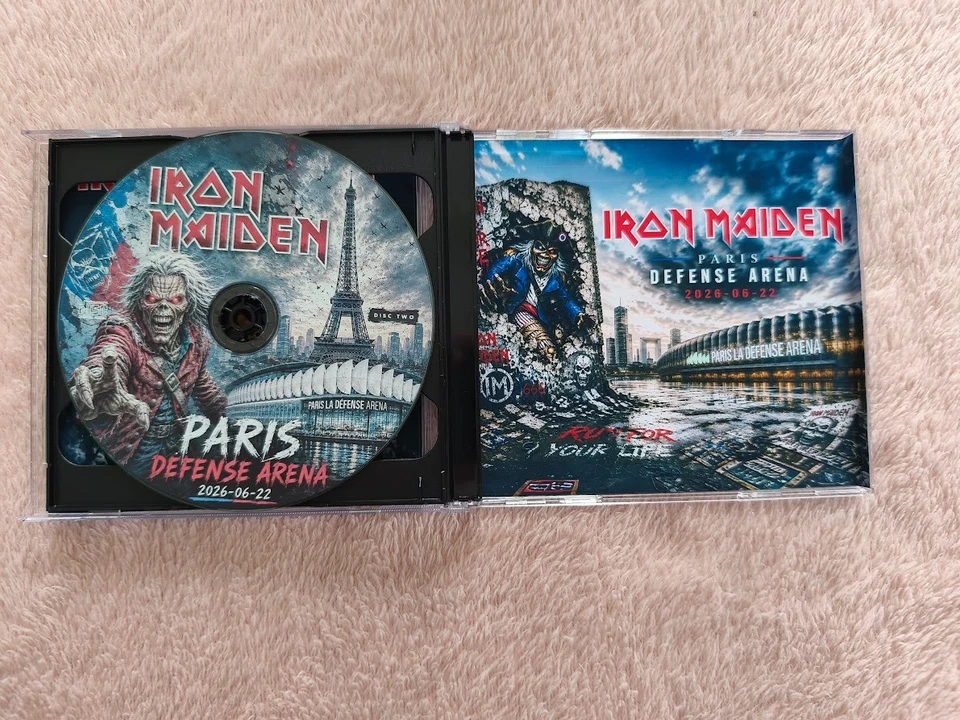 Vends double CD live Iron Maiden - Paris - 2026-06-22 - Good Audience Recording - Photo 4/4