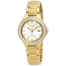 Citizen Silhouette Crystal Silver Dial Gold-tone Men's Watch FE1192-58A