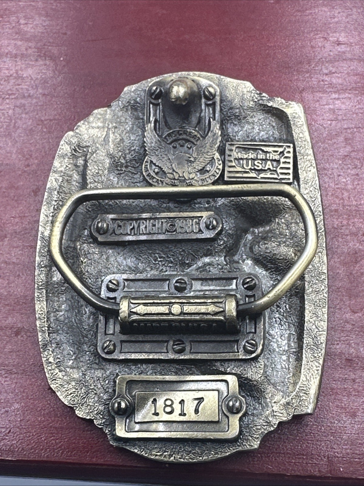 VTG 1986 Great American Buckle Co. “Hunting – An American Tradition” Belt Buckle