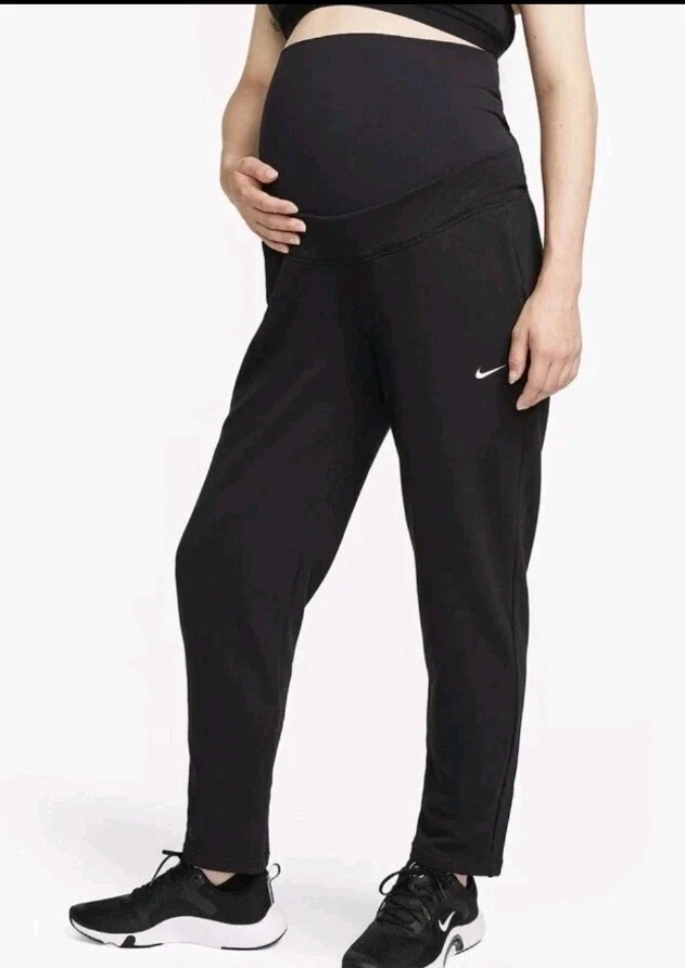 NWT Nike Women' s Maternity One French Terry Pants Black Swatpants Small - Image 2 of 4