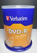 Verbatim Life Series DVD-R 100 Pack NEW 4.7GB DVDR DVD