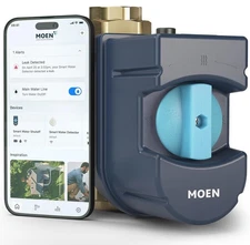 Moen Flo Smart Water Monitor Automatic Shutoff Sensor Wi-Fi  1-1/4-Inch 900-002 