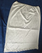Ladies white Nylon Long Petticoat Size S/M.
