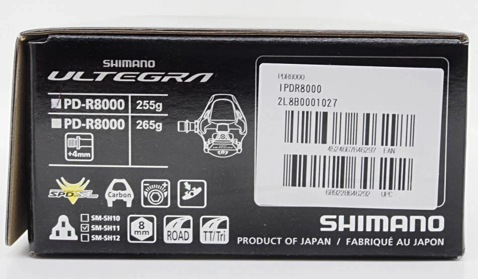 Shimano Ultegra PD-R8000 Carbon SPD-SL Road Bike Pedals with SM-SH11 Cleats - Image 4 of 4