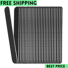 20 Pack 100/180 Grit Nail Files Black Professional Emery Boards Nail