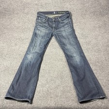 7 For All Mankind A Pocket Bootcut Jeans Womens 31 Medium Wash Distressed