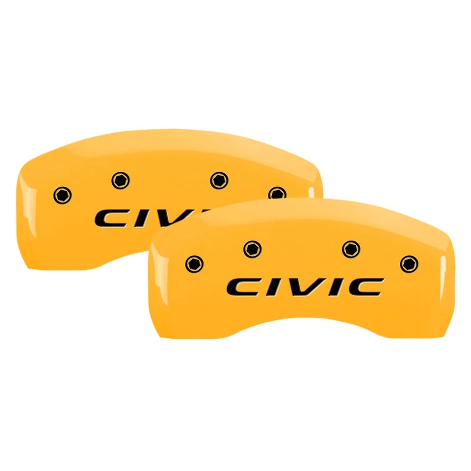 For Honda Civic 22-24 Caliper Covers Gloss Yellow Caliper Covers w Civic 2016 Foto 2 de 3