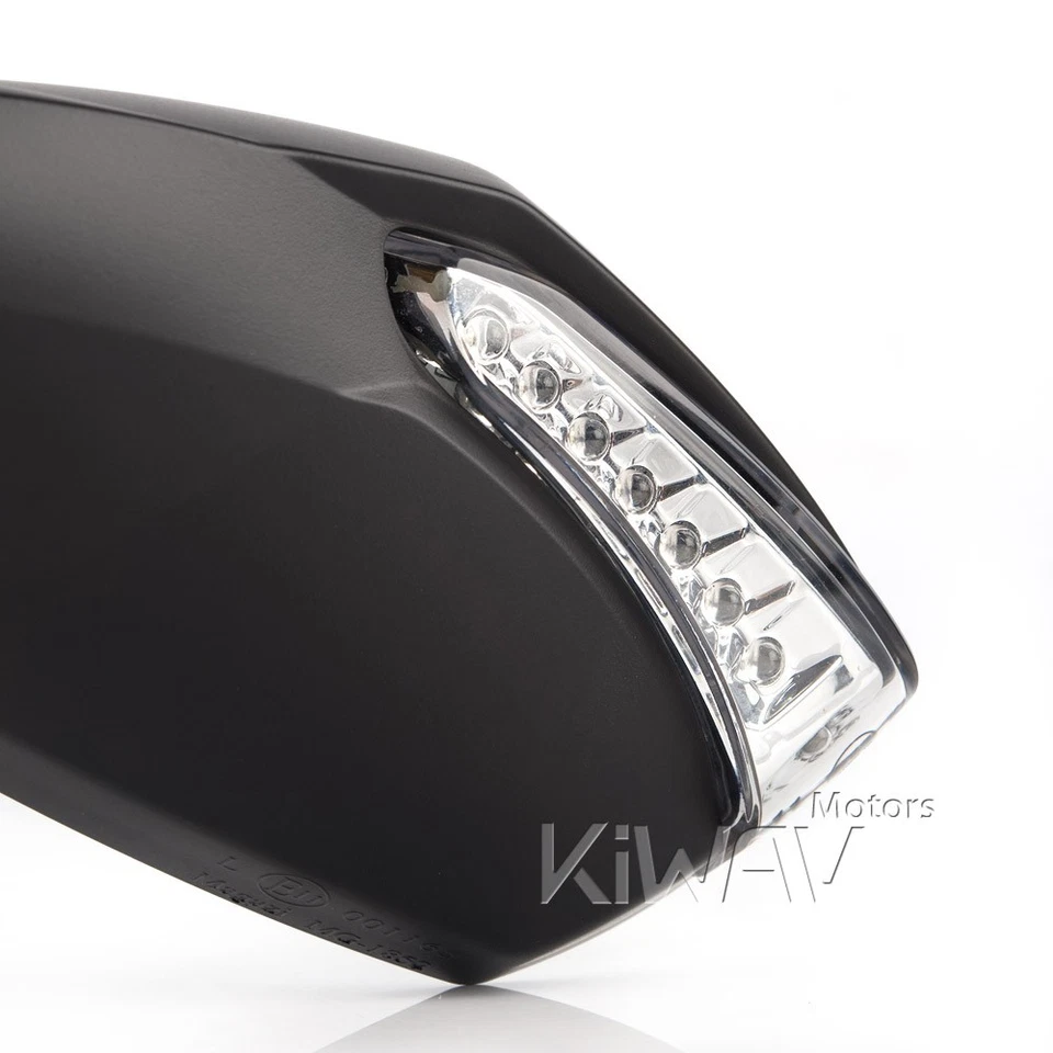 Espejos retrovisores negros intermitente LED para Harley-Davidson Street Road Electra Glide Foto 3 de 4