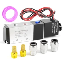 3/8"NPT 12V Solenoid Valve 4V310-10 12V/24V/110V/220V Single Coil Pilot-Opera...