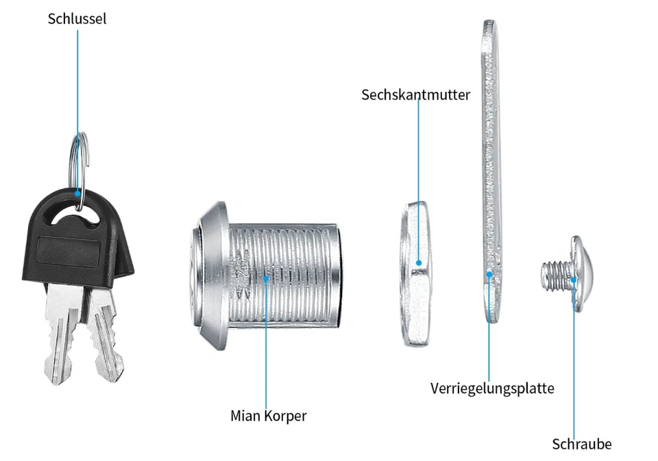 6Universal Craftsman Tool Box Lock Chest Key Storage Truck Safe Cylinder Cabinet - Image 3 of 4