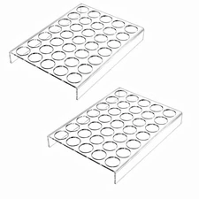 2 Pack of 35 Slots Flat Countertop Coffee Pod Holder K Cup Organizer Tray Cle...