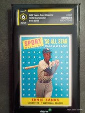1958 Topps - Sport Magazine '58 All Star Selection Ernie Banks #482 graded 6