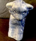 Vintage Ceramic Blue Lamb Planter 4” Tall x 4.5” Long Mid Century — photo 2