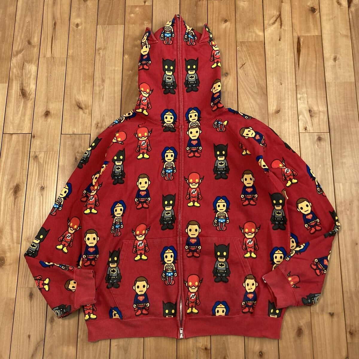 BAPE × DC Comics Full Zip Hoodie a bathing ape NIGO Red Size L | eBay