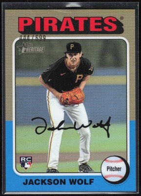 2024 Topps Heritage - Chrome Jackson Wolf 216 /699 Pittsburgh Pirates