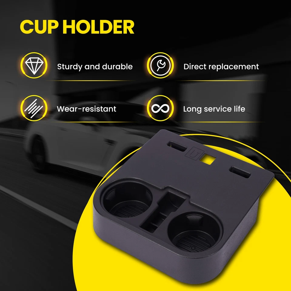 Black Dashboard Cup Holder for Ford F-150 F-250 F-350 F-450 Super Duty - Image 4 of 4