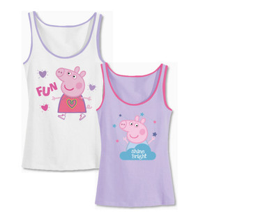 M/ädchen Unterhemden /Öko Tex Peppa Pig Doppelpack Blau /& Grau