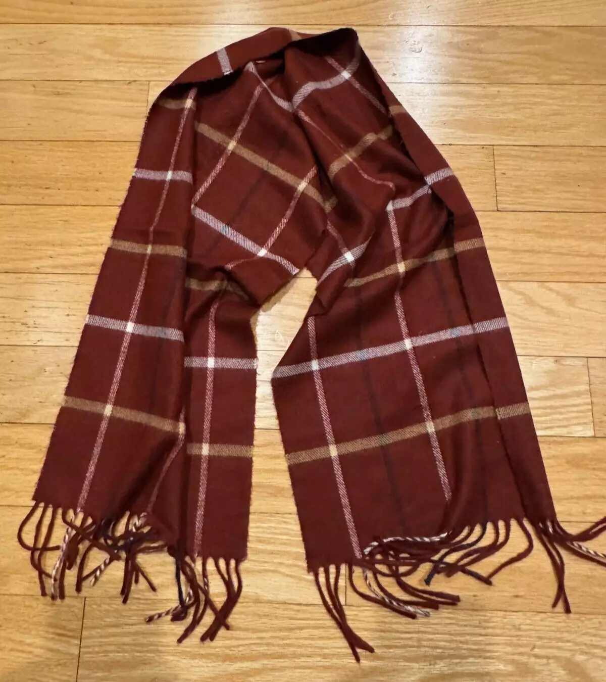 Foulard Christian Dior Cashmaire 100% acrylique rouge à carreaux *livraison gratuite*