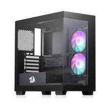 Gaming Back-Mounted PC Case, M-ATX Computer Chassis 2 X 120mm Fans