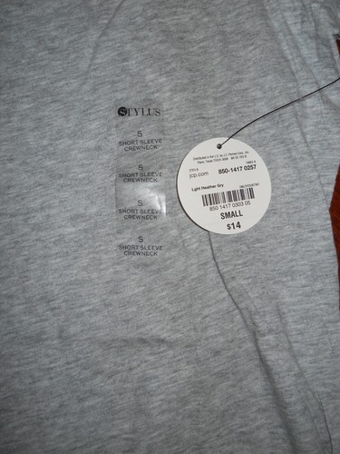 NUEVO ~Camiseta Gris Manga Corta Damas ~Talla S~ por Stylus~ Precio de venta sugerido por el fabricante $14. - Imagen 2 de 3