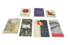 Lot of 7 Vintage 1950’s France USSR Switzerland Booklets