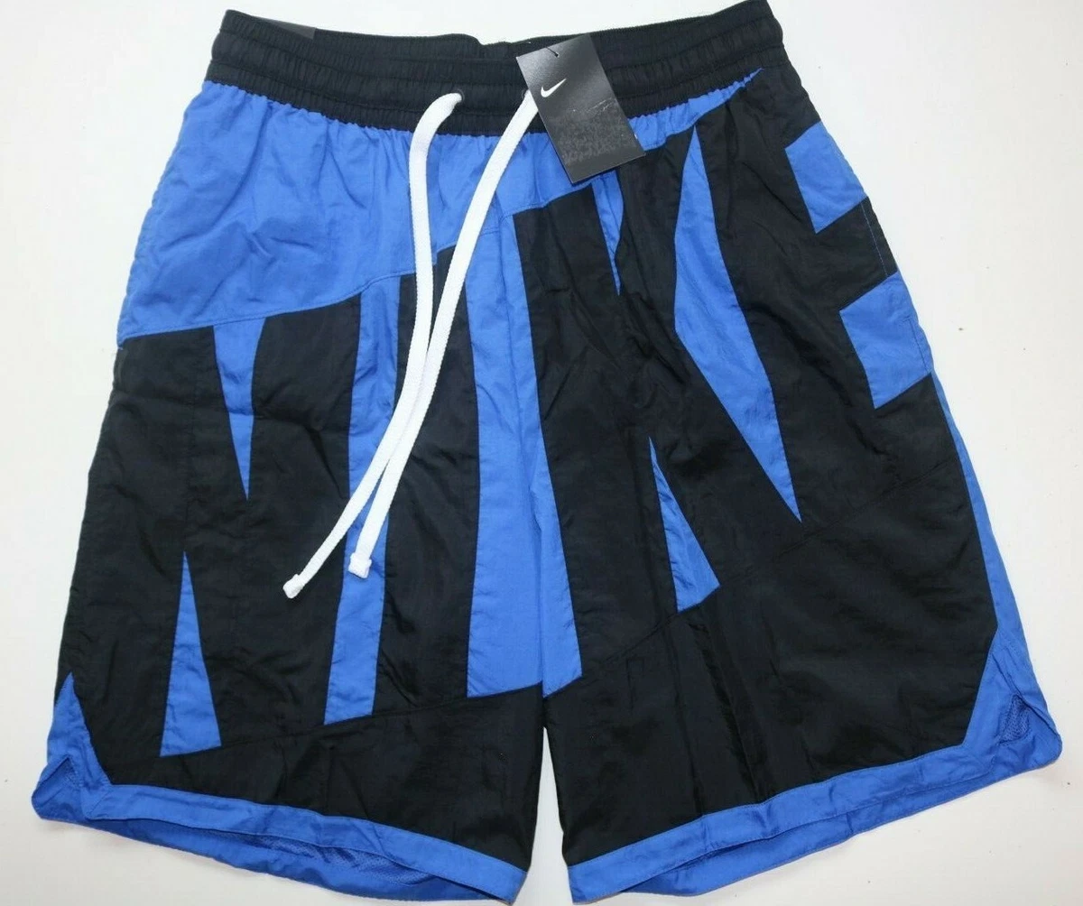 NIKE DRI FIT BASKETBALL WOVEN LOGO GRAPHIC SHORTS GAME ROYAL
