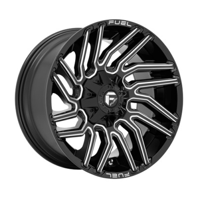 1 22 Inch Black Wheel Rim Fuel Offroad D773 Typhoon 22x12 8x6.5 D77322208247