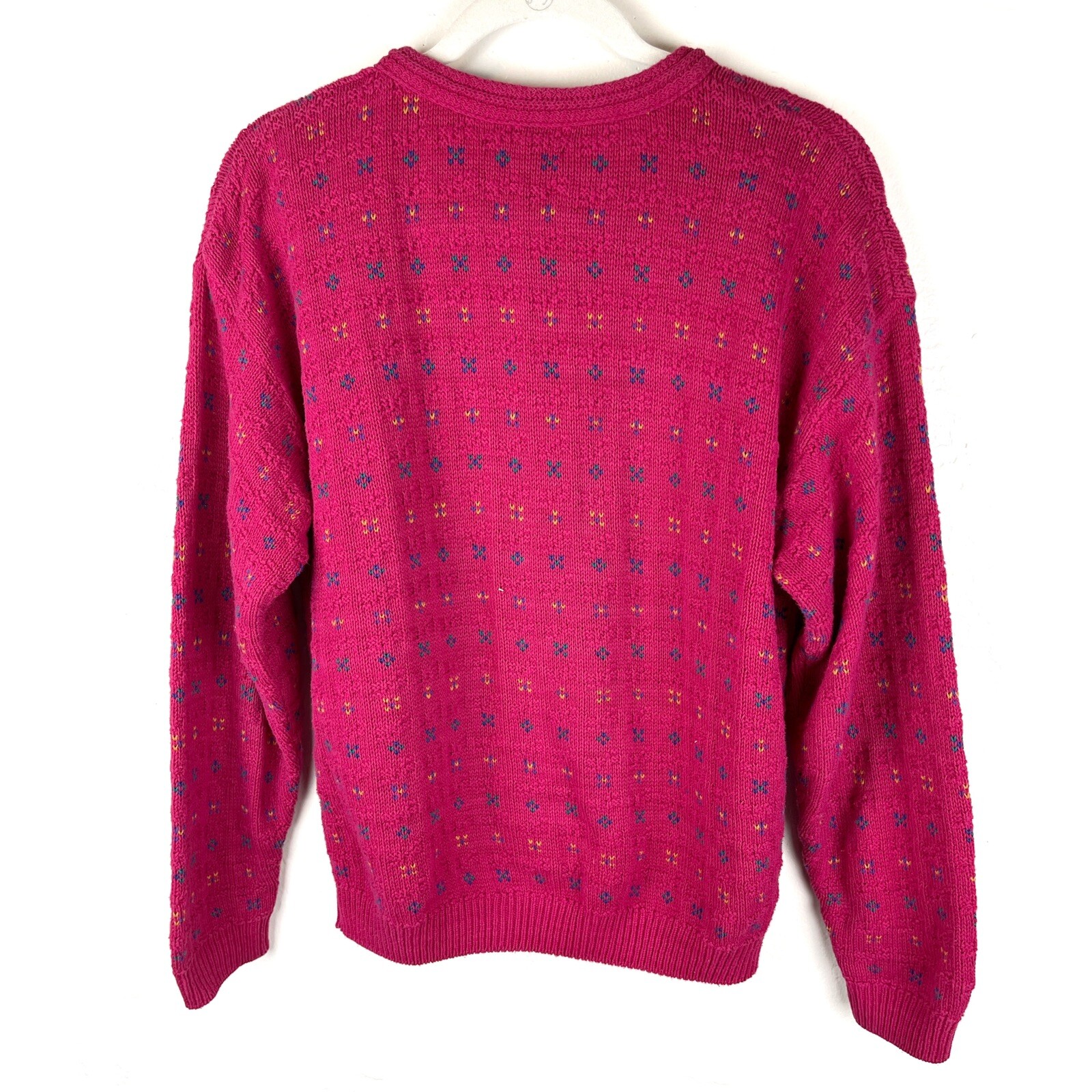 Alps Fine Women’s Apparel Cotton Blend Crew Neck Cardigan Sweater Size