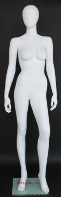 5 ft 10 in Female Abstract Head Mannequin Matte White New Style Mannequin SFW41E