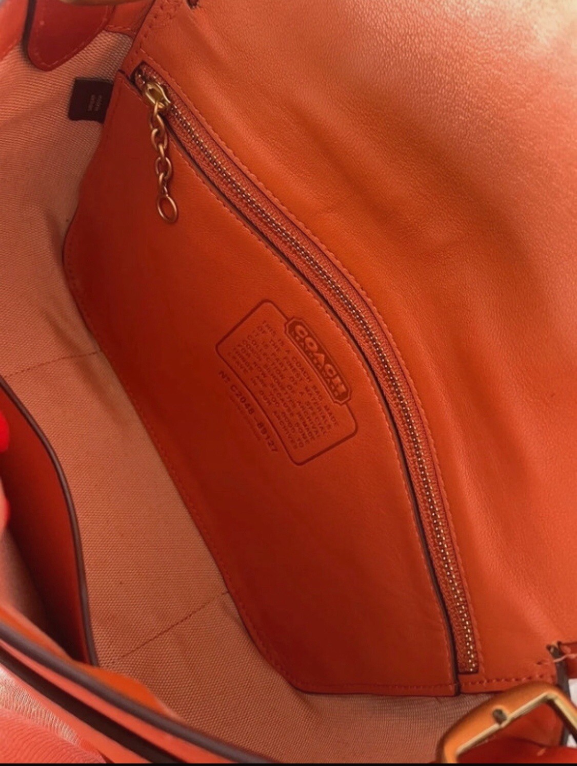 Rare Coach Originals Rambler in Mango Orange Leather 89127 Shoulder Bag Purse 🧡 image 6