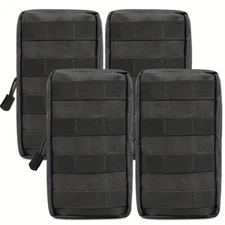 4-Pack Tactical Waist Packs For Hiking Outdoor Sports Zipper Nylon EDC Pouches