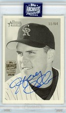 2020 Topps Archives Jeff Cirillo Rockies on '01 Bowman Heritage #/64! Nice Auto!