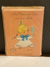 Vtg New Baby Girl Birth Announcements