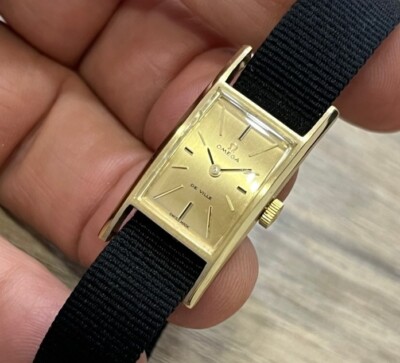 OMEGA DE VILLE 511223 18k YELLOW GOLD MANUAL VERY RARE VINTAGE