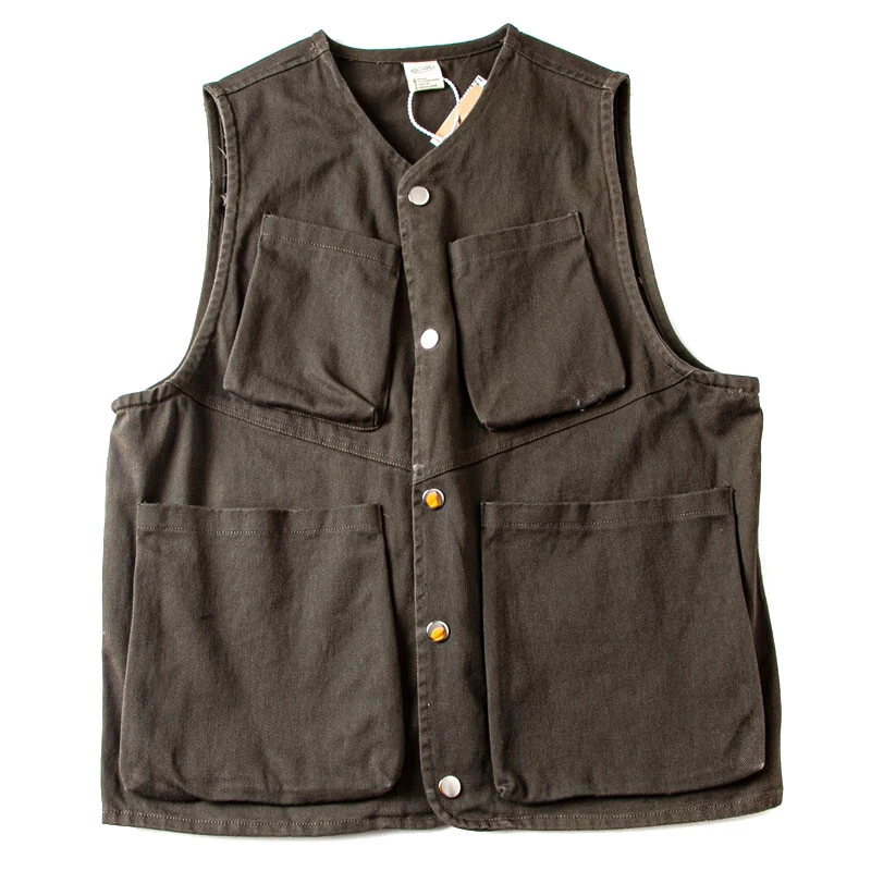 Men Cargo Fishing Vest Multi Pocket Work Sleeveless Waistcoat Jacket Outdoor New