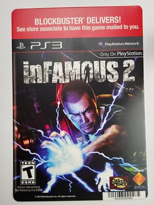 inFamous 2 [PS3] | Blockbuster Video Backer Card