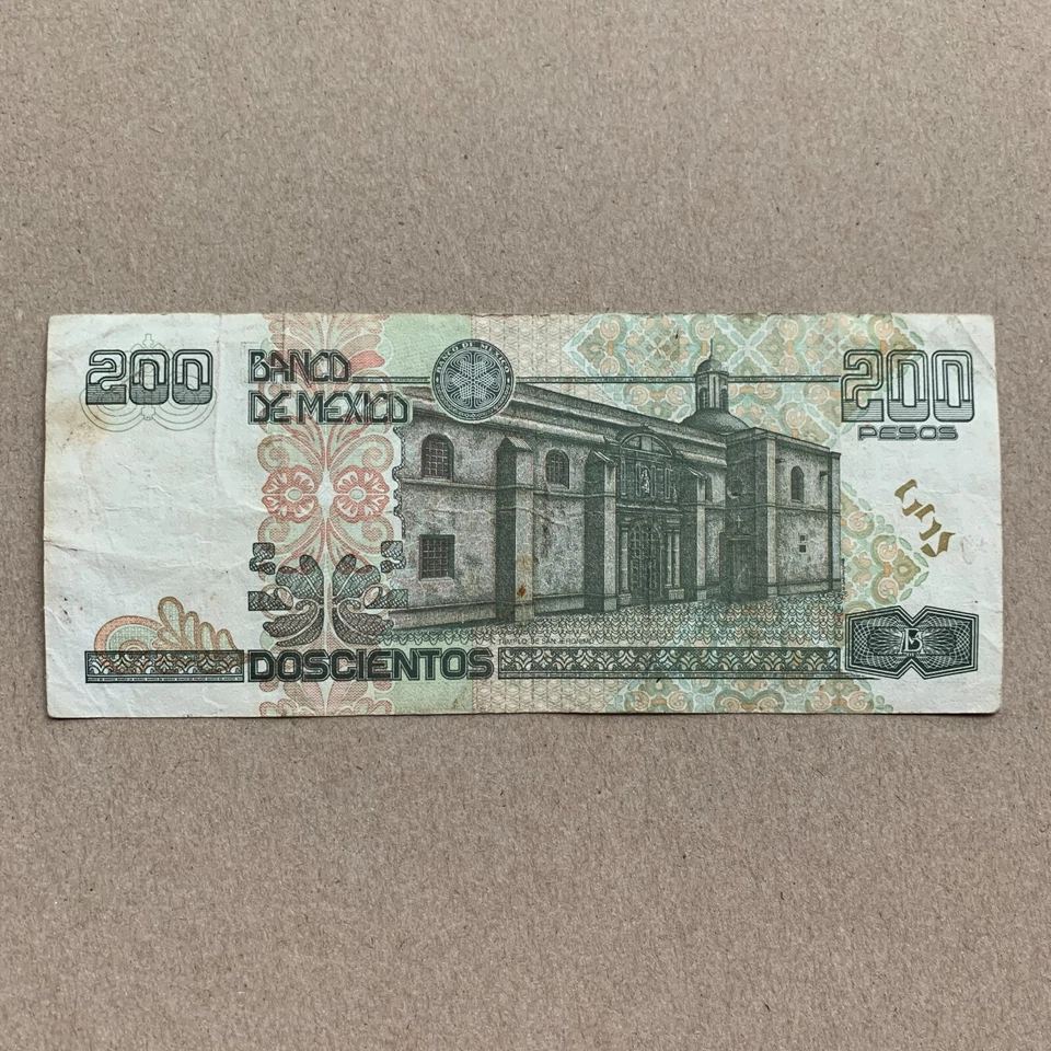 Billete de 200 pesos de México 2006 moneda mexicana billete raro Foto 3 de 4
